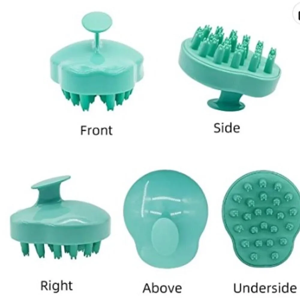 SCALP MASSAGER, WET DRY HAIR SHAMPOO BRUSH EXFOLIATOR